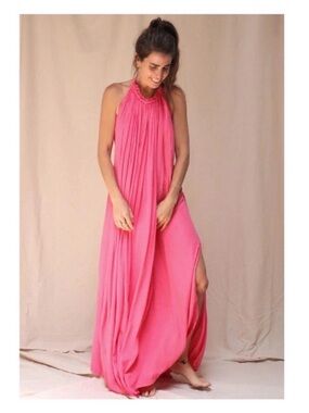New! Jen’s Pirate Booty Margarita Maxi Dress Halter Open Back in Watermelon